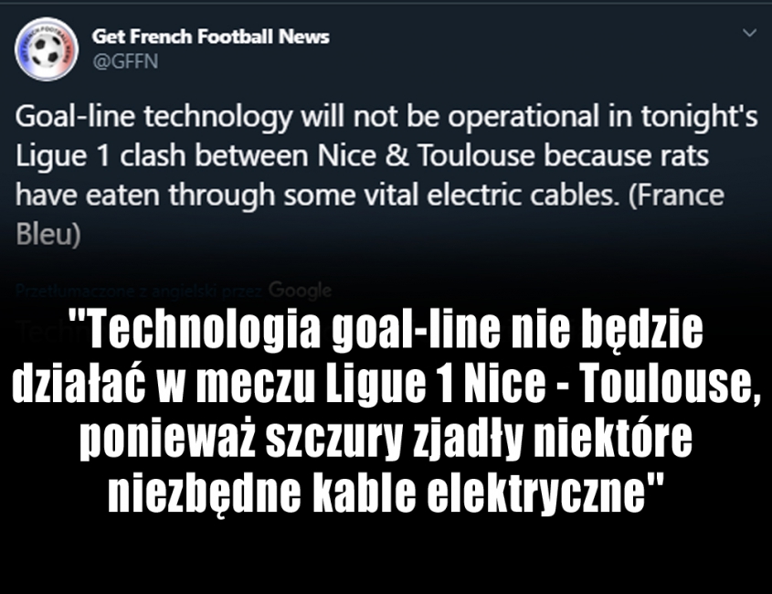 DLATEGO w meczu Ligue 1 NIE DZIAŁAŁ system goal-line! :D